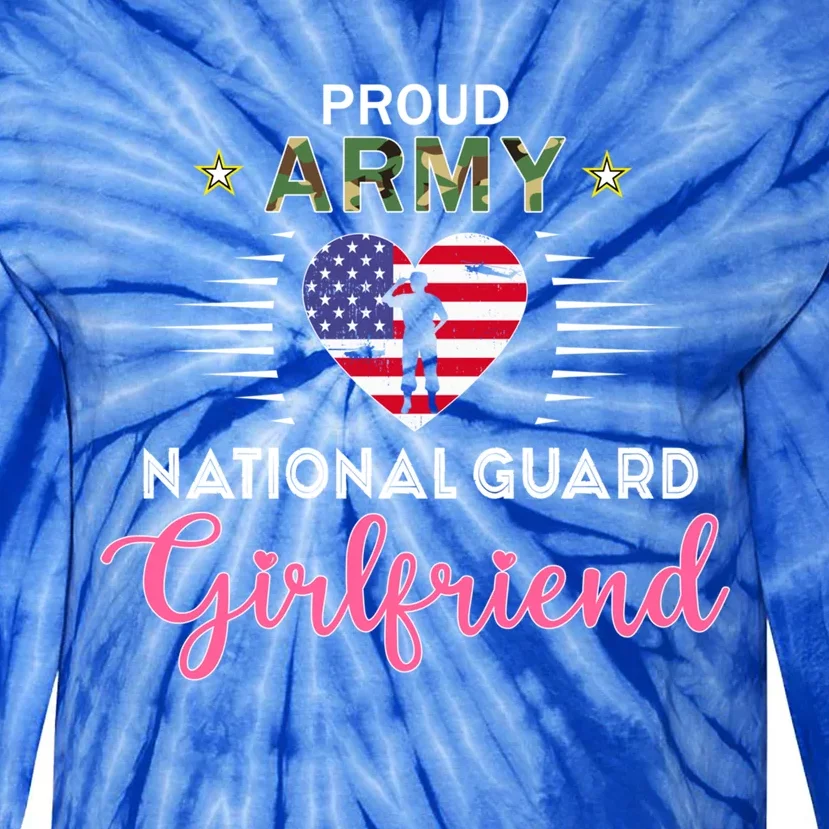 Proud Army National Guard Friend Valentines Day Pride Gift Tie-Dye Long Sleeve Shirt