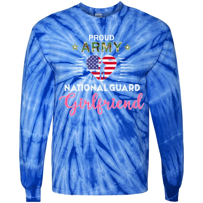 Proud Army National Guard Friend Valentines Day Pride Gift Tie-Dye Long Sleeve Shirt