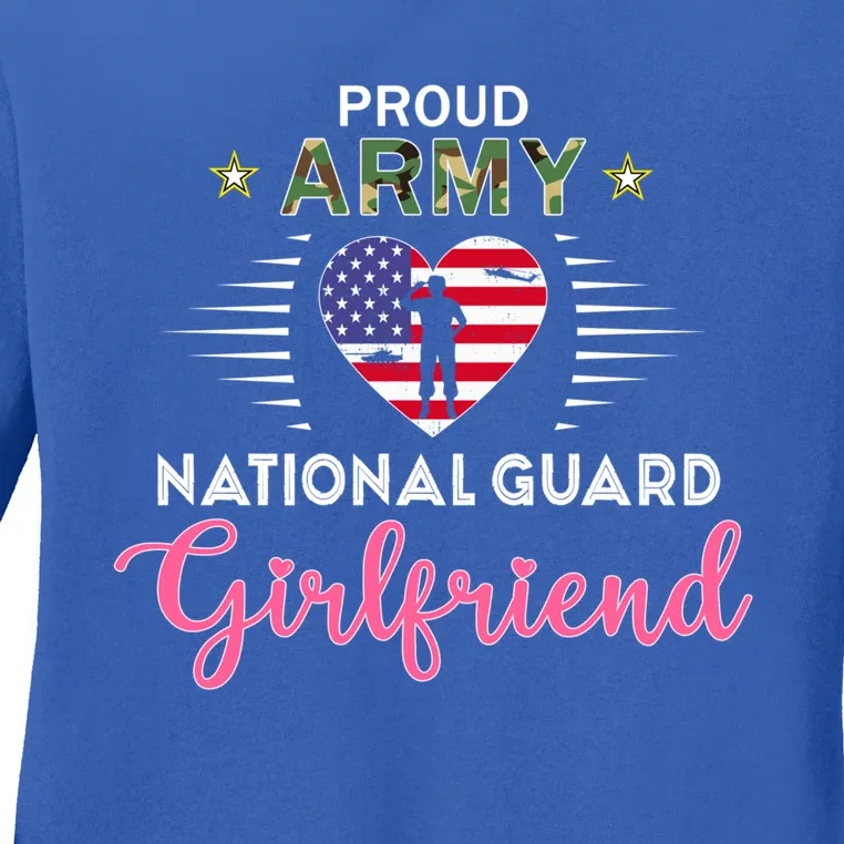 Proud Army National Guard Friend Valentines Day Pride Gift Ladies Long Sleeve Shirt