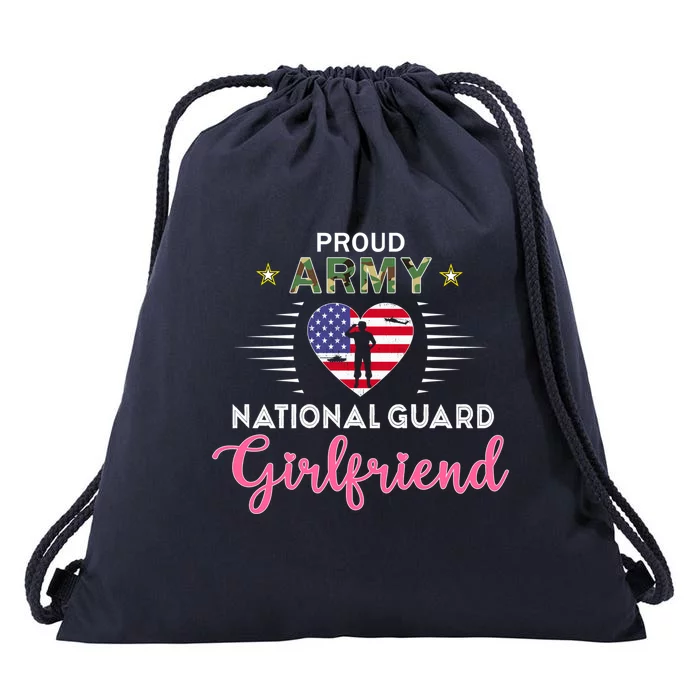 Proud Army National Guard Friend Valentines Day Pride Gift Drawstring Bag