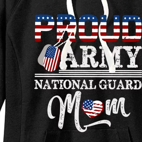 Proud Army National Guard Mom Mothers Day Usa Memorial Day Gift Women's Fleece Hoodie