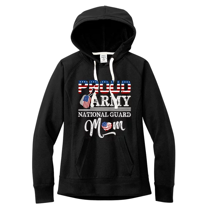 Proud Army National Guard Mom Mothers Day Usa Memorial Day Gift Women's Fleece Hoodie