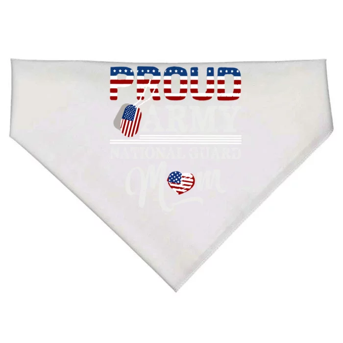 Proud Army National Guard Mom Mothers Day Usa Memorial Day Gift USA-Made Doggie Bandana