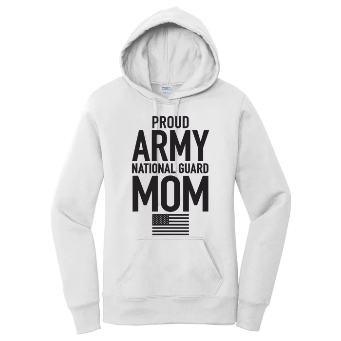 Proud Army National Guard Mom Usa Mothers Day Military Women's Pullover Hoodie