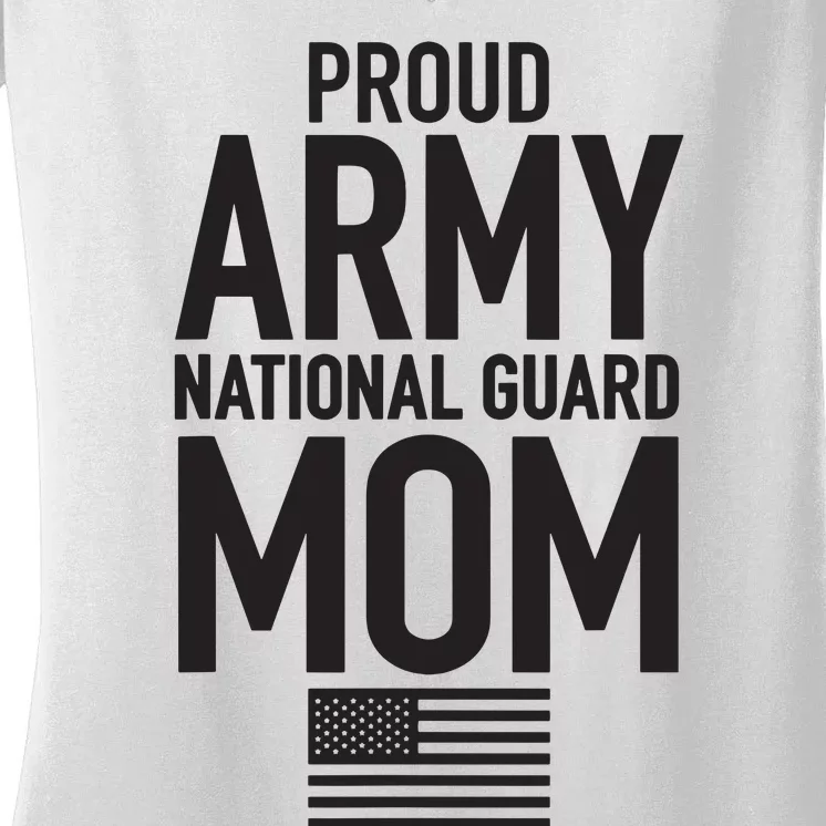 Proud Army National Guard Mom Usa Mothers Day Military Women's V-Neck T-Shirt