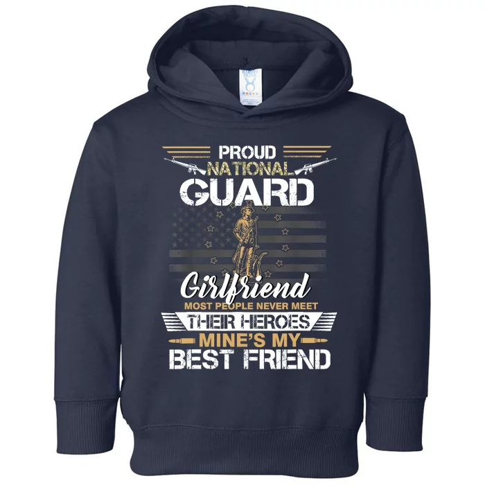 Proud Army National Guard Girlfriend Flag U.S Military Toddler Hoodie