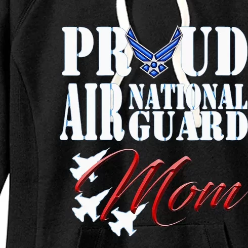 Proud Air National Guard Mom Air Force Mothers Day Women's Fleece Hoodie