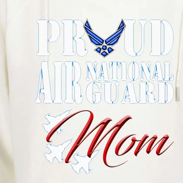 Proud Air National Guard Mom Air Force Mothers Day Womens Funnel Neck Pullover Hood