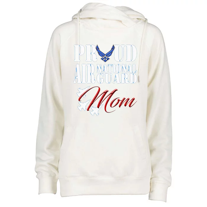 Proud Air National Guard Mom Air Force Mothers Day Womens Funnel Neck Pullover Hood