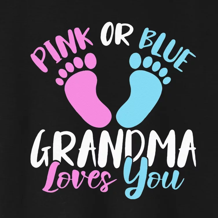 Pregnancy Announcement New Grandma Baby Grandma To Be Women's Crop Top Tee