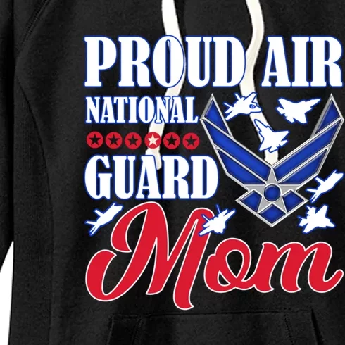 Proud Air National Guard Mom Gift Air Force Mothers Day Funny Gift Women's Fleece Hoodie