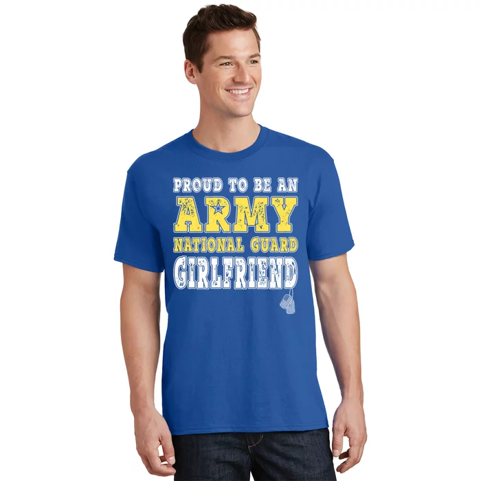 Proud Army National Guard Friend Us Flag Military Couple Gift T-Shirt