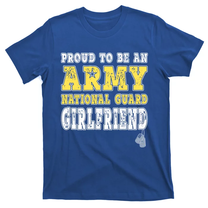 Proud Army National Guard Friend Us Flag Military Couple Gift T-Shirt