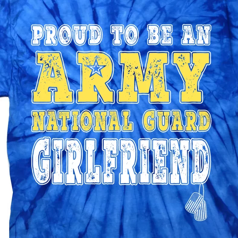 Proud Army National Guard Friend Us Flag Military Couple Gift Tie-Dye T-Shirt