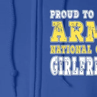 Proud Army National Guard Friend Us Flag Military Couple Gift Full Zip Hoodie