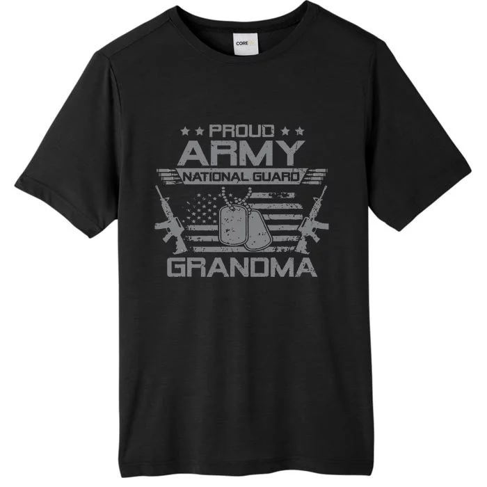 Proud Army National Guard Grandma With American Flag ChromaSoft Performance T-Shirt