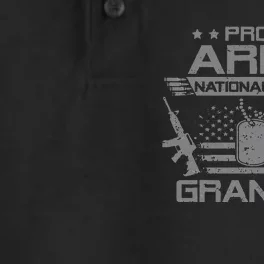 Proud Army National Guard Grandma With American Flag Dry Zone Grid Performance Polo