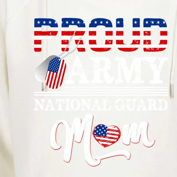 Proud Army National Guard Mom Funny Gift Womens Funnel Neck Pullover Hood