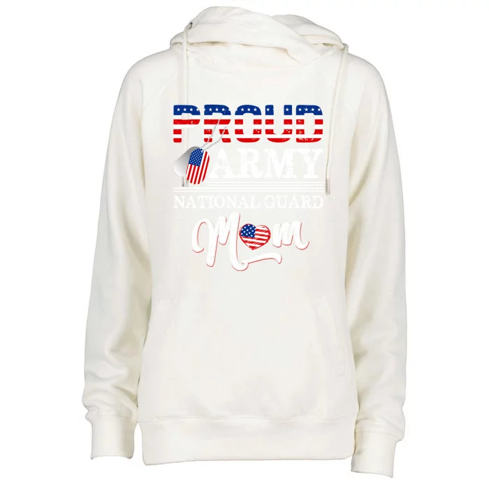 Proud Army National Guard Mom Funny Gift Womens Funnel Neck Pullover Hood