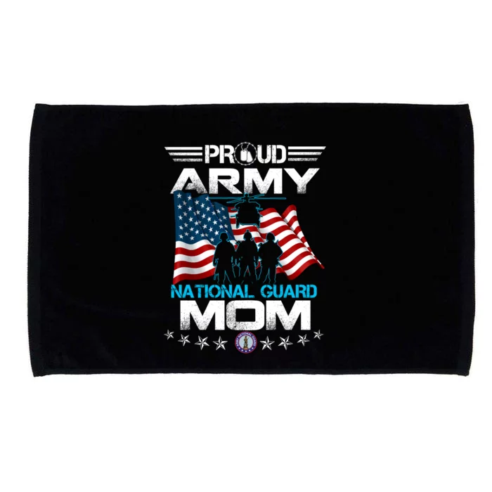 Proud Army National Guard Mom Veterans Day Gift Gift Microfiber Hand Towel