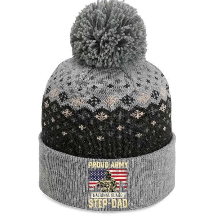 Proud Army National Guard Stepgiftdad Gift Veterans Day Gift The Baniff Cuffed Pom Beanie