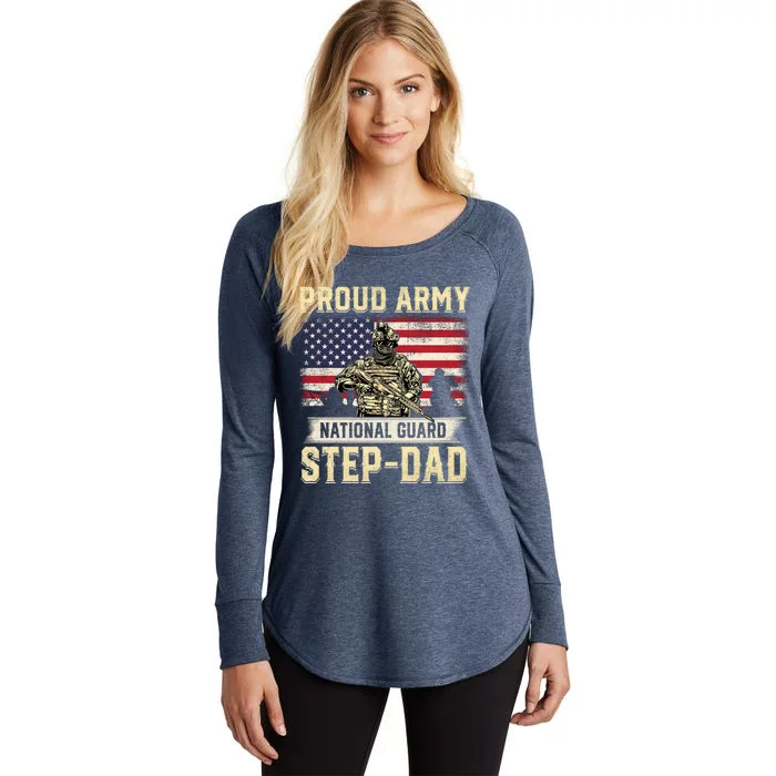 Proud Army National Guard Stepgiftdad Gift Veterans Day Gift Women's Perfect Tri Tunic Long Sleeve Shirt