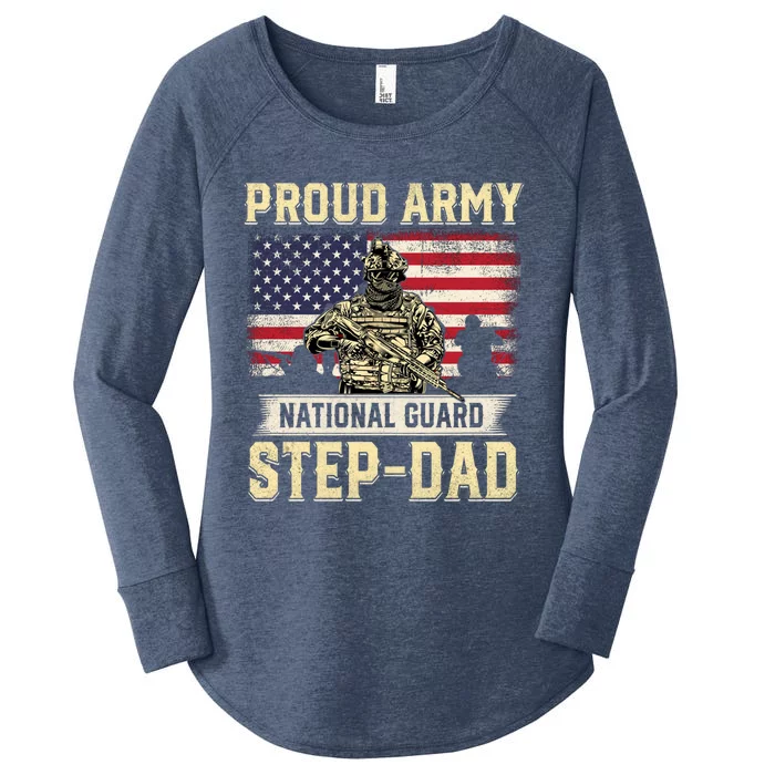 Proud Army National Guard Stepgiftdad Gift Veterans Day Gift Women's Perfect Tri Tunic Long Sleeve Shirt