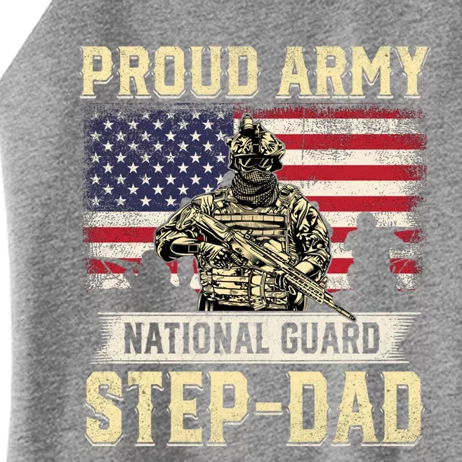 Proud Army National Guard Stepgiftdad Gift Veterans Day Gift Women’s Perfect Tri Rocker Tank