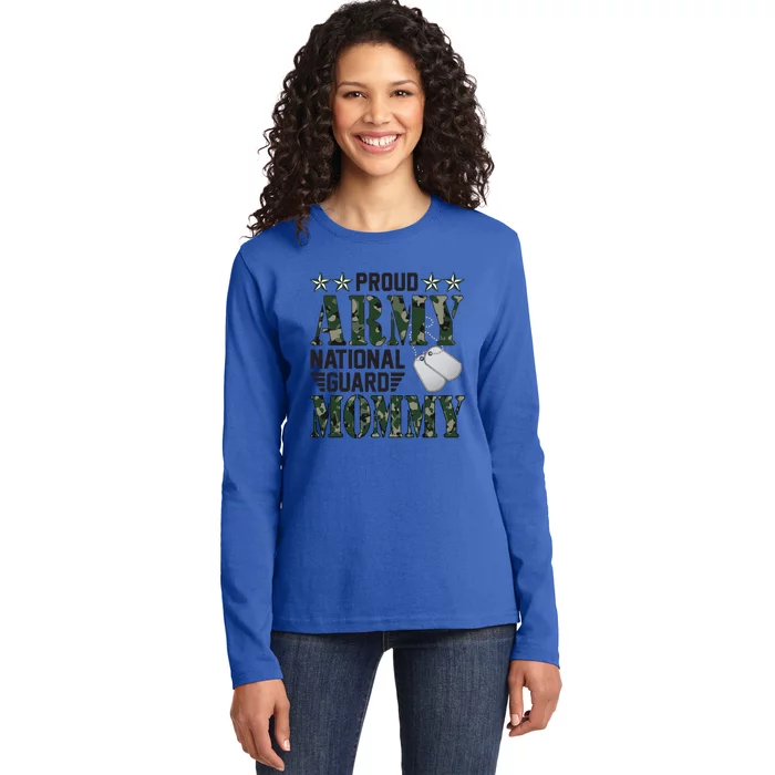 Proud Army National Guard Mom Military Family Veteran Cute Gift Ladies Long Sleeve Shirt