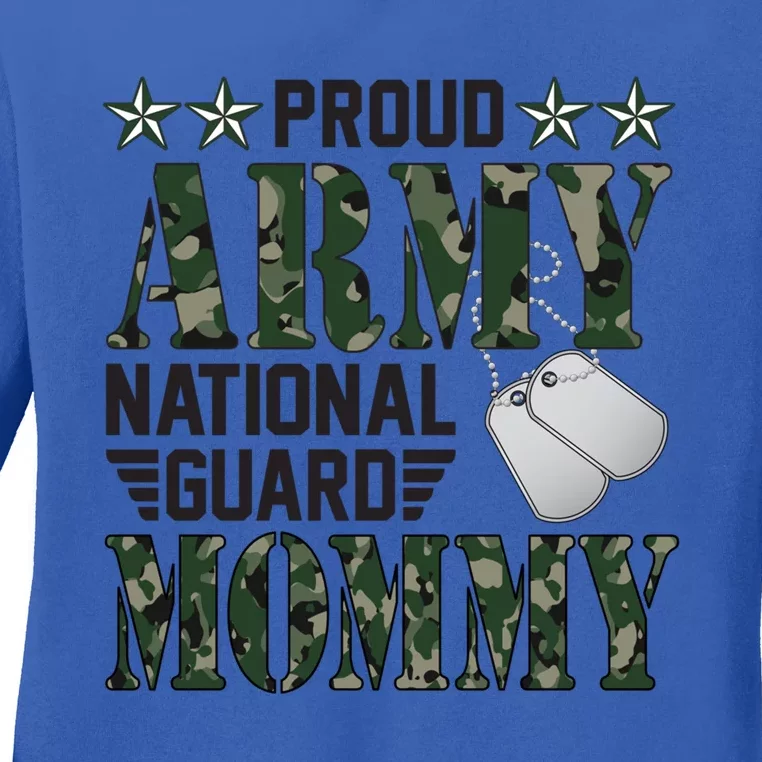 Proud Army National Guard Mom Military Family Veteran Cute Gift Ladies Long Sleeve Shirt