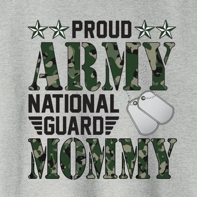 Proud Army National Guard Mom Military Family Veteran Cute Gift Women's Crop Top Tee