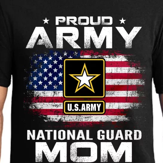 Proud Army National Guard Mom With American Flag Gift Cool Gift Pajama Set