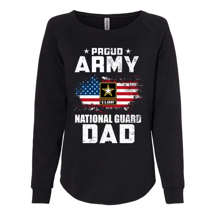 Proud Army National Guard Dad With American Flag Gift Womens California Wash Sweatshirt