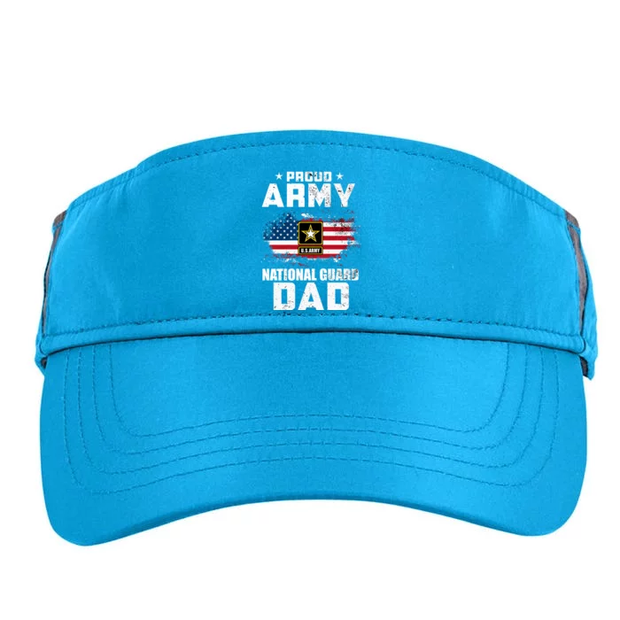 Proud Army National Guard Dad With American Flag Gift Adult Drive Performance Visor