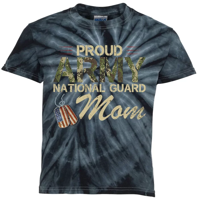 Proud Army National Guard Mom Mothers Day Kids Tie-Dye T-Shirt