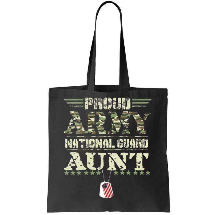 Proud Army National Guard Aunt USA Military Veteran Tote Bag