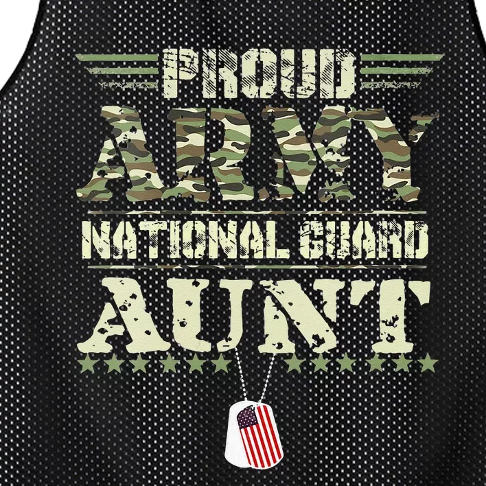 Proud Army National Guard Aunt USA Military Veteran Mesh Reversible Basketball Jersey Tank