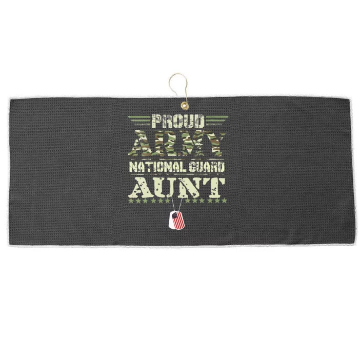 Proud Army National Guard Aunt USA Military Veteran Large Microfiber Waffle Golf Towel