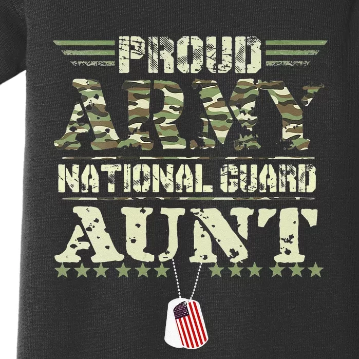 Proud Army National Guard Aunt USA Military Veteran Baby Bodysuit