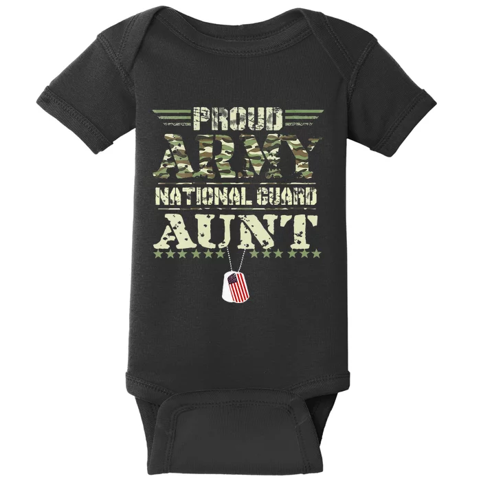 Proud Army National Guard Aunt USA Military Veteran Baby Bodysuit