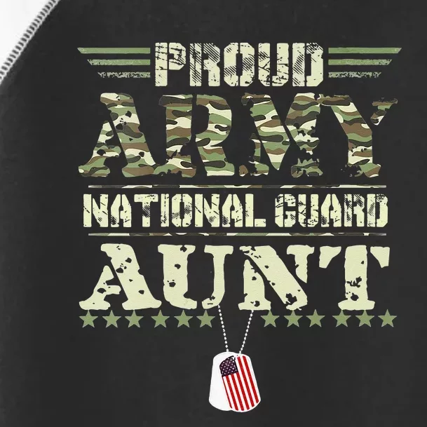 Proud Army National Guard Aunt USA Military Veteran Toddler Fine Jersey T-Shirt