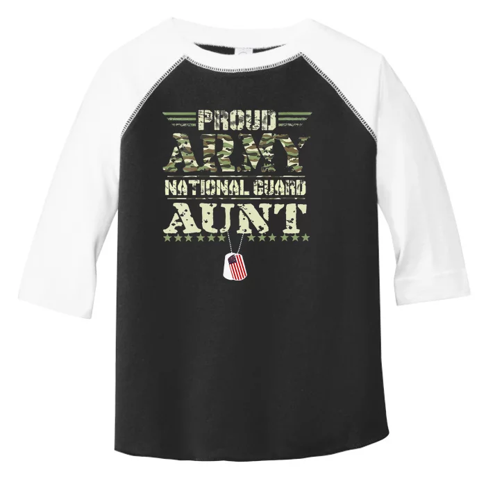 Proud Army National Guard Aunt USA Military Veteran Toddler Fine Jersey T-Shirt