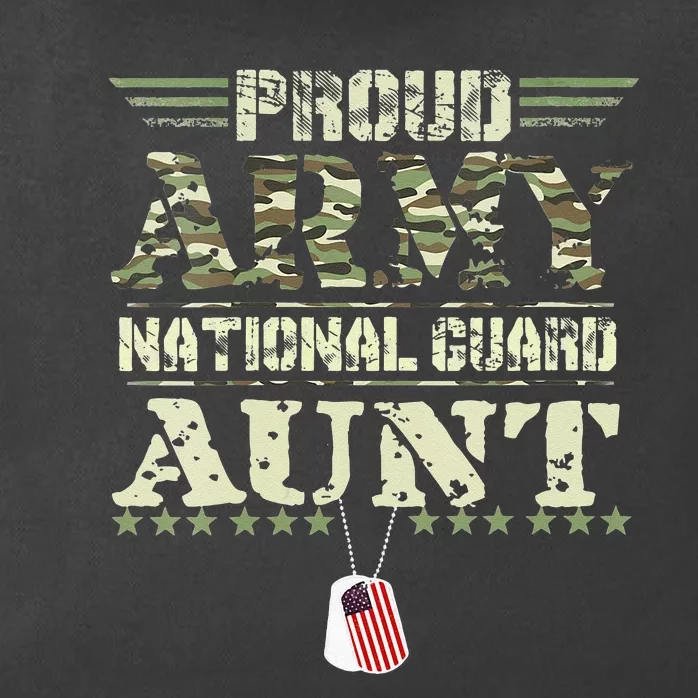 Proud Army National Guard Aunt USA Military Veteran Zip Tote Bag