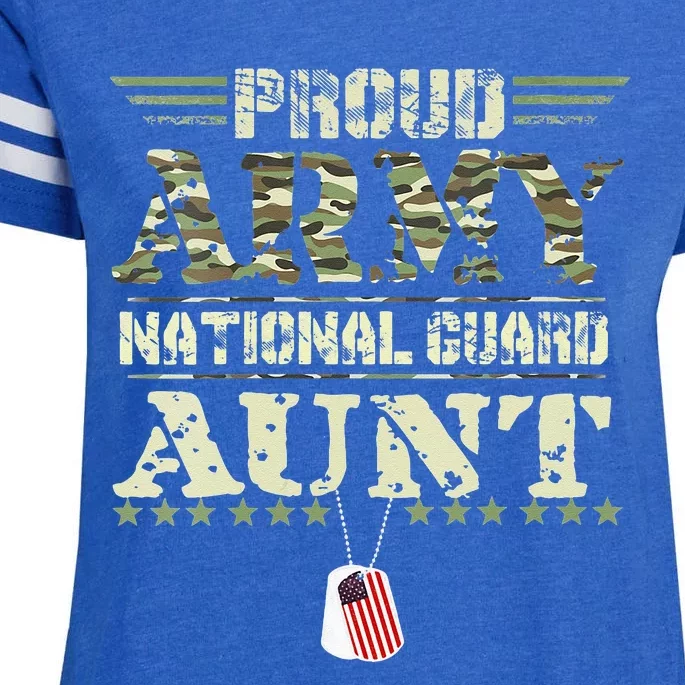 Proud Army National Guard Aunt USA Military Veteran Enza Ladies Jersey Football T-Shirt