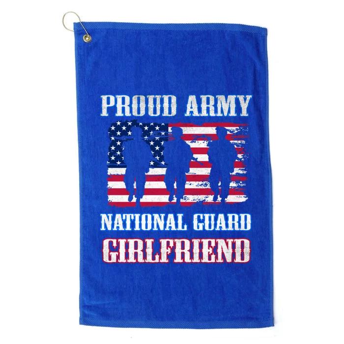 Proud Army National Guard Friend Vintage Military Army Funny Gift Platinum Collection Golf Towel