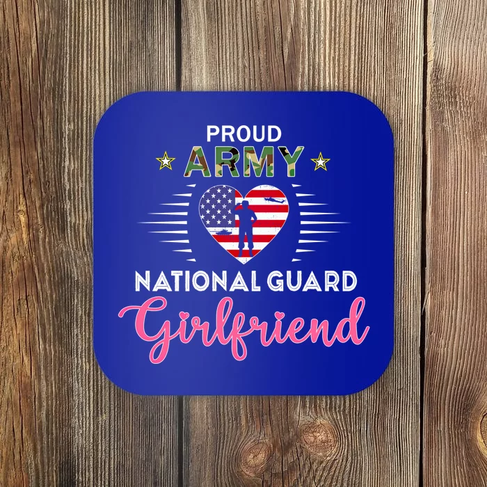 Proud Army National Guard Friend Valentines Day Pride Gift Coaster