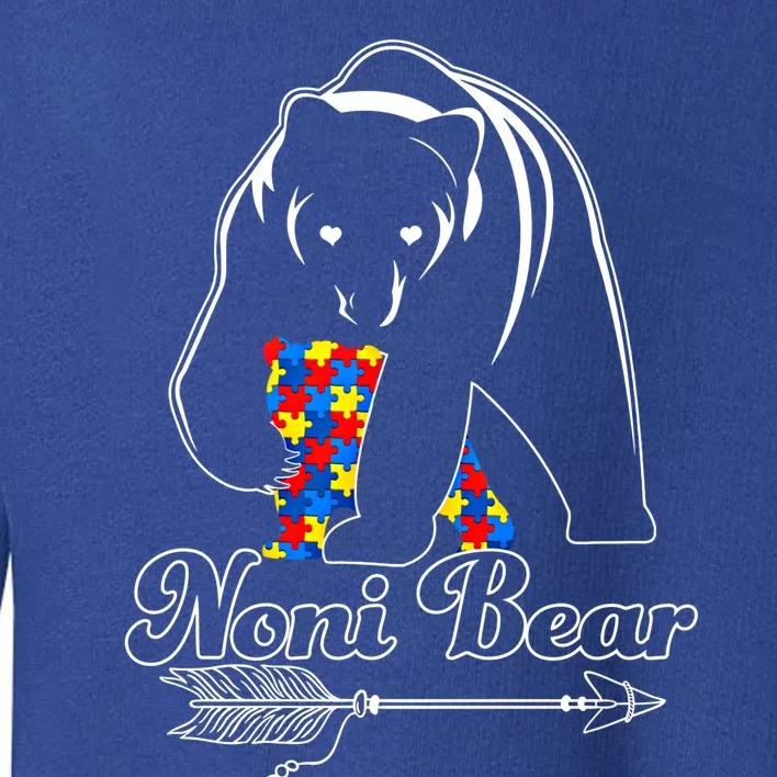 Proud Autism Noni Bear Autism Awareness Autistic Support Gift Toddler Sweatshirt