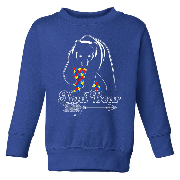 Proud Autism Noni Bear Autism Awareness Autistic Support Gift Toddler Sweatshirt