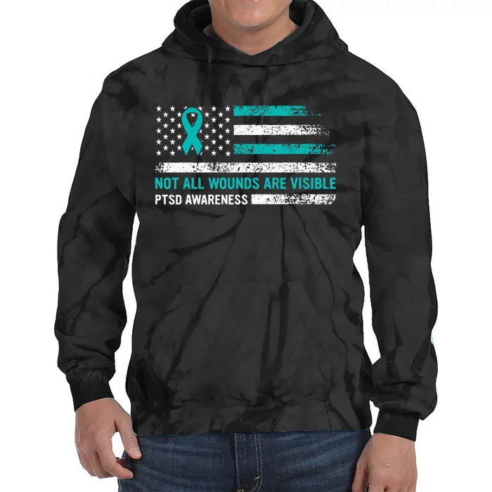 Ptsd Awareness Not All Wounds Are Visible For Veteran Tie Dye Hoodie