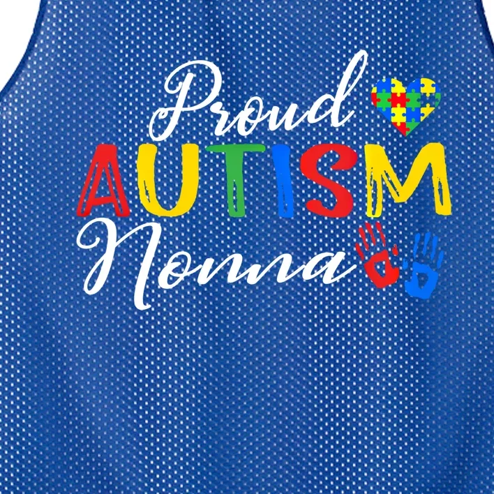 Proud Autism Nonna Autism Awareness Month Autistic Support Gift Mesh Reversible Basketball Jersey Tank